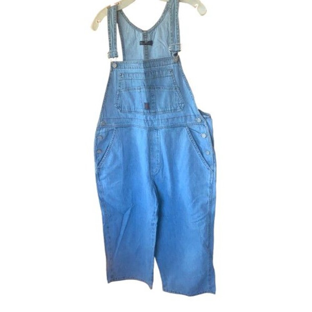 Vintage For Joseph Cropped Overalls Size PL Made in USA